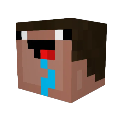 Orcast Minecraft avatar head, 3D render
