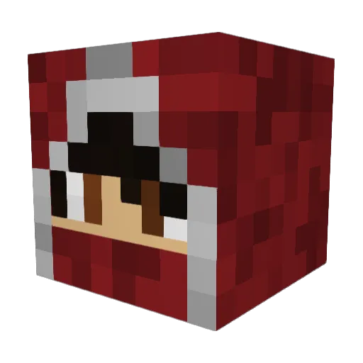Orcbutt Minecraft avatar head, 3D render