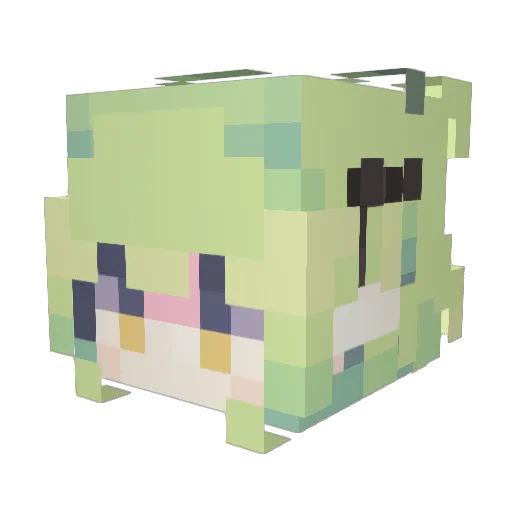 OrchidHeart Minecraft avatar head, 3D render