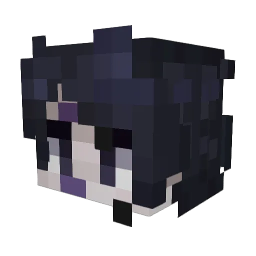 Orchidis Minecraft avatar head, 3D render