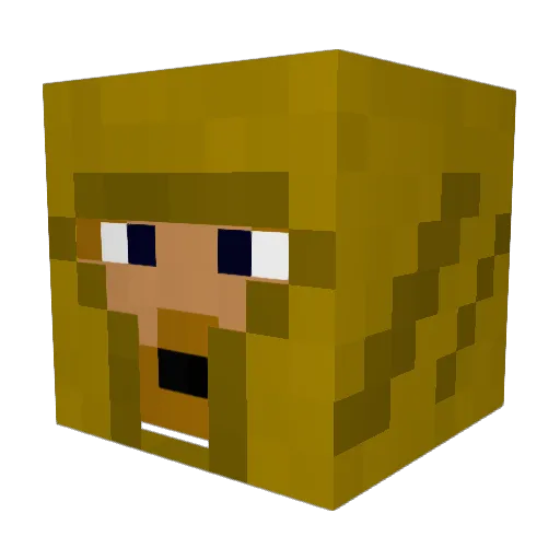 Orcram Minecraft avatar head, 3D render