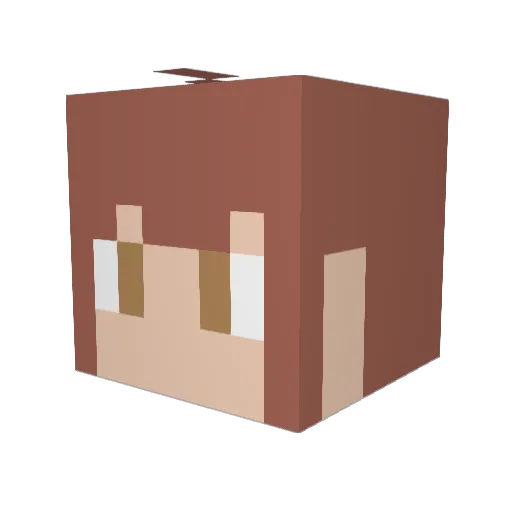 Orcusdia Minecraft avatar head, 3D render