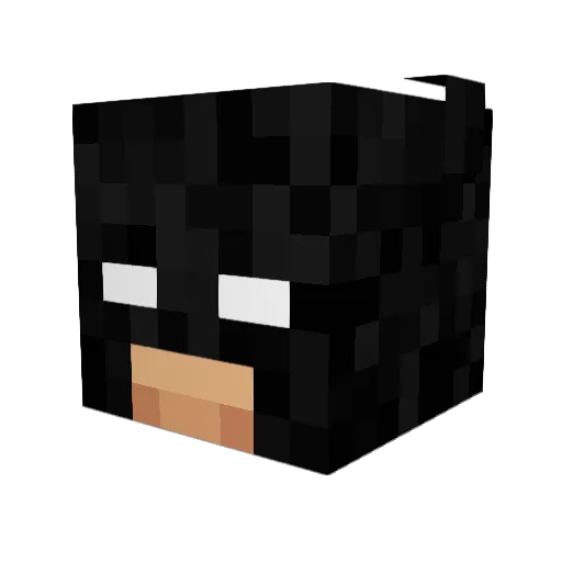 Orcybe Minecraft avatar head, 3D render