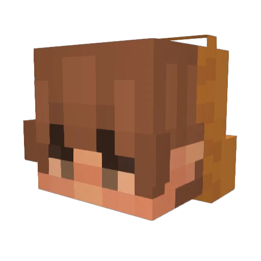 Ordep Minecraft avatar head, 3D render