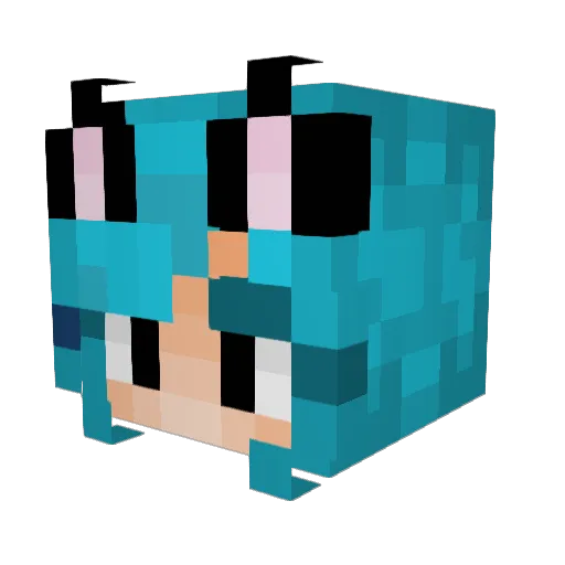 Ordf_P Minecraft avatar head, 3D render