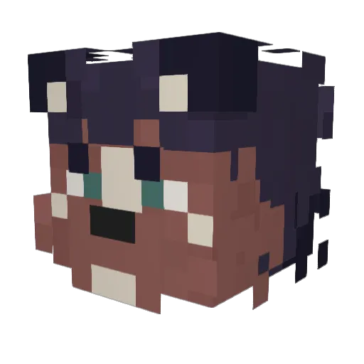OrdinaryDayys Minecraft avatar head, 3D render