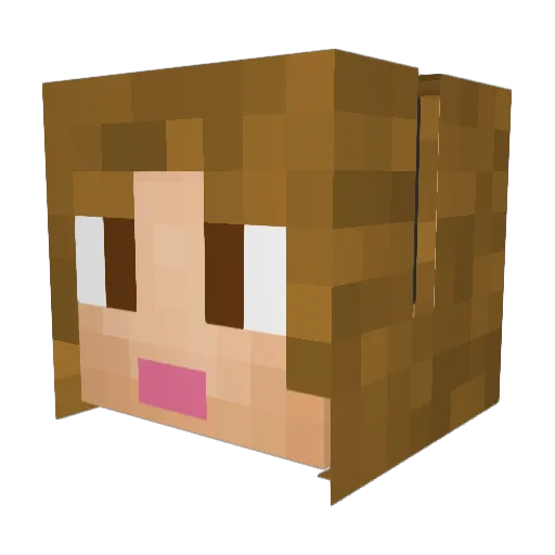 OrdinaryLogic Minecraft avatar head, 3D render