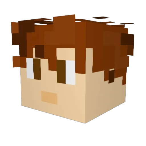 OrdinaryOlives Minecraft avatar head, 3D render