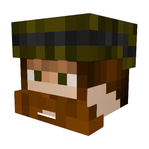 OrdinaryTony Minecraft avatar head, 3D render