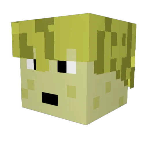OrdnanceBoy Minecraft avatar head, 3D render