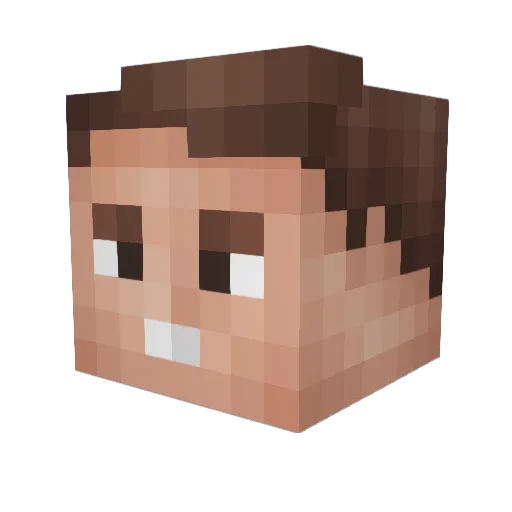 Ordolar Minecraft avatar head, 3D render