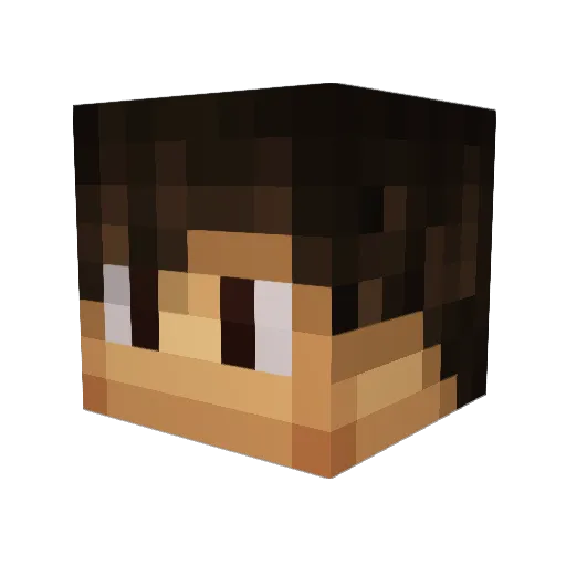 OreFrenzy Minecraft avatar head, 3D render
