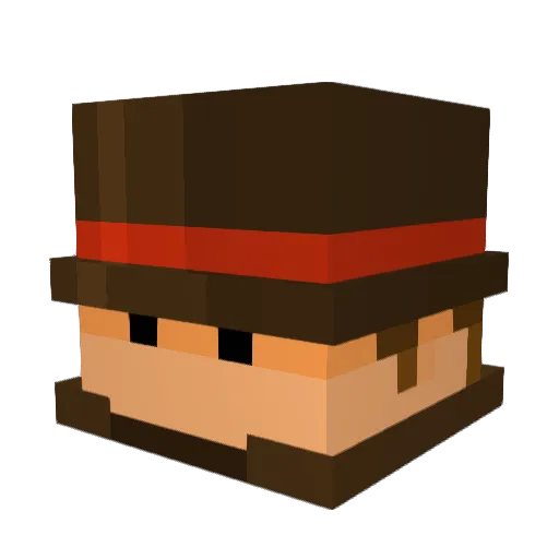 Oreagon Minecraft avatar head, 3D render