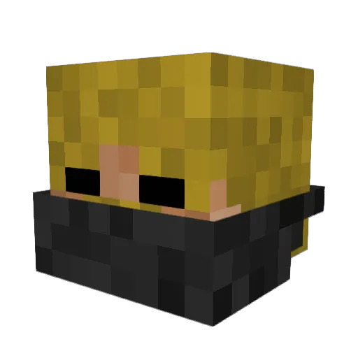 Orebroker Minecraft avatar head, 3D render
