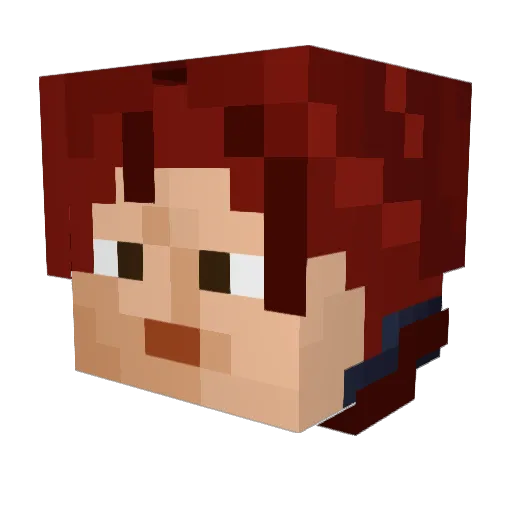 Oregane Minecraft avatar head, 3D render