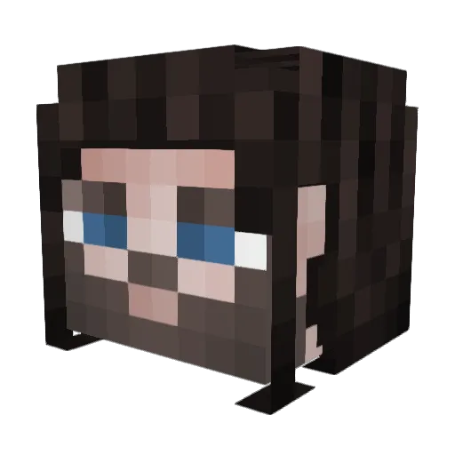 Oregon10 Minecraft avatar head, 3D render