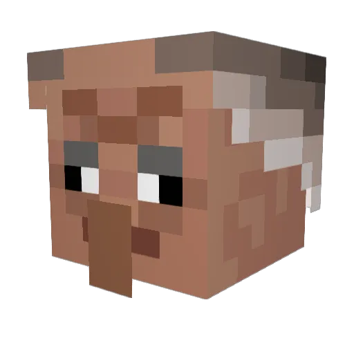 Oreillette3000 Minecraft avatar head, 3D render