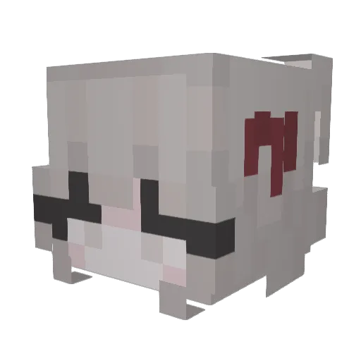Orelune Minecraft avatar head, 3D render