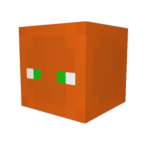 Orengoo Minecraft avatar head, 3D render