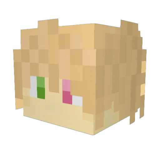Oreo132 Minecraft avatar head, 3D render