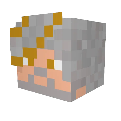 OreoCloud Minecraft avatar head, 3D render