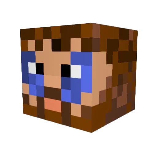 OreoLOL Minecraft avatar head, 3D render