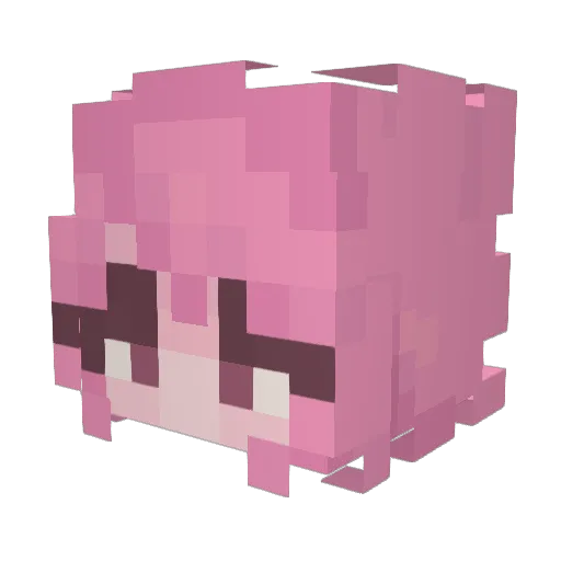 OreoPuppy3 Minecraft avatar head, 3D render