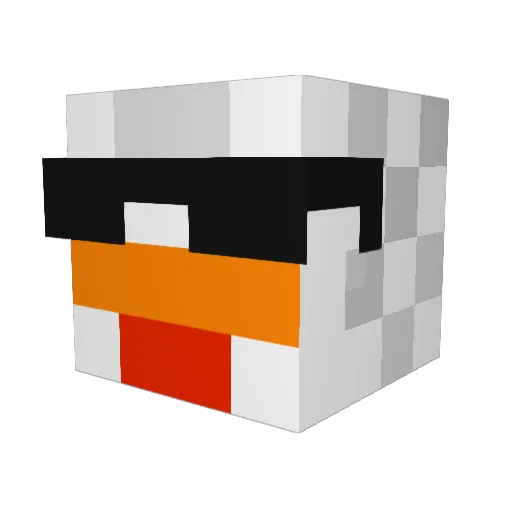 OreoStuckByGlue Minecraft avatar head, 3D render