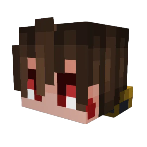 OreoTukTuk Minecraft avatar head, 3D render
