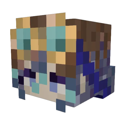 Oreo_100 Minecraft avatar head, 3D render