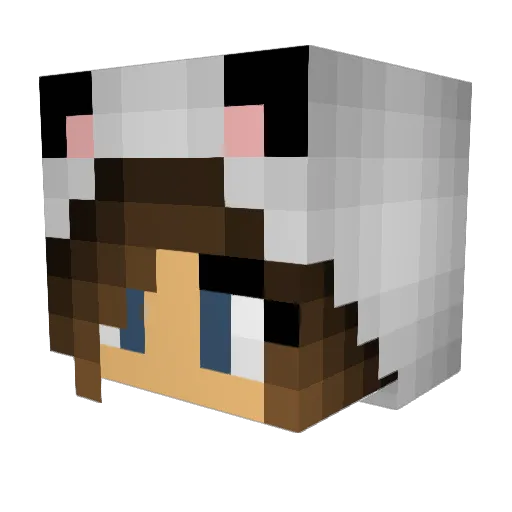 Oreo_Cookie18 Minecraft avatar head, 3D render