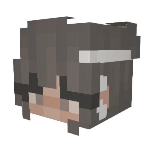Oreo_Lick_Race Minecraft avatar head, 3D render