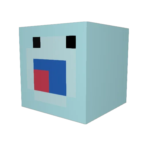Oreo_xD Minecraft avatar head, 3D render