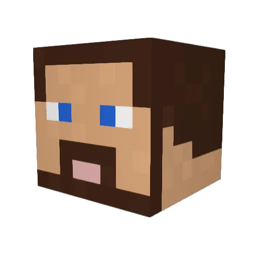 Oreocat Minecraft avatar head, 3D render