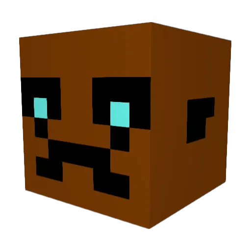 Oreomium Minecraft avatar head, 3D render