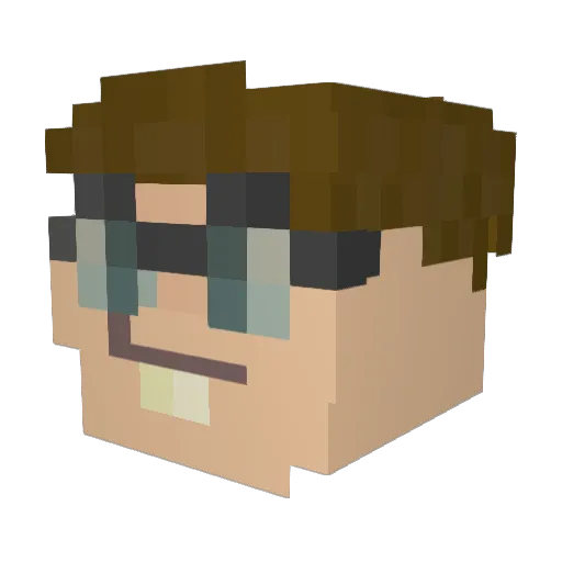 OrestChamp Minecraft avatar head, 3D render