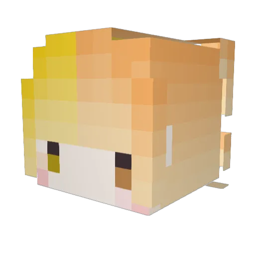 OrewaYuuki_JP Minecraft avatar head, 3D render