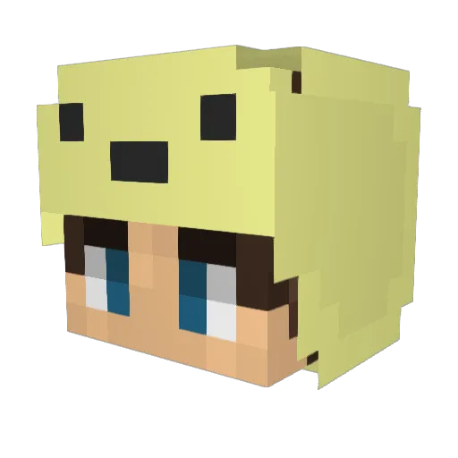 Orexs Minecraft avatar head, 3D render