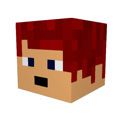 OreyLove Minecraft avatar head, 3D render