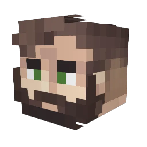 Org_mag Minecraft avatar head, 3D render