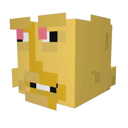OrganBone Minecraft avatar head, 3D render