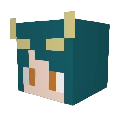 OrganicInsanity Minecraft avatar head, 3D render