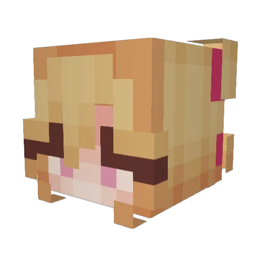 OrganicLag Minecraft avatar head, 3D render