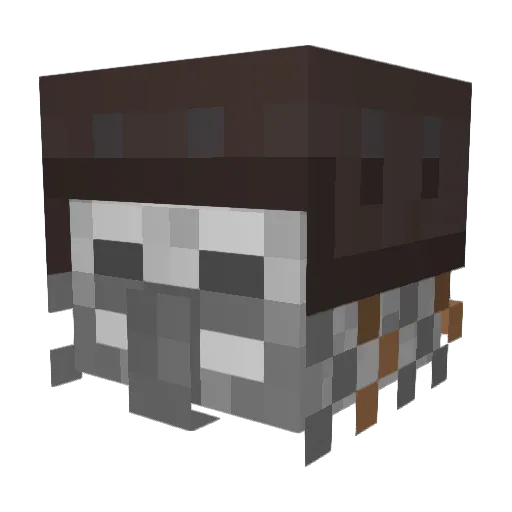 OrganicLog Minecraft avatar head, 3D render