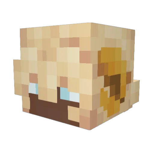 OrganizedDeity Minecraft avatar head, 3D render