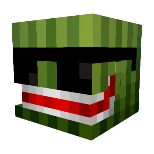 OrgasmicMelon Minecraft avatar head, 3D render