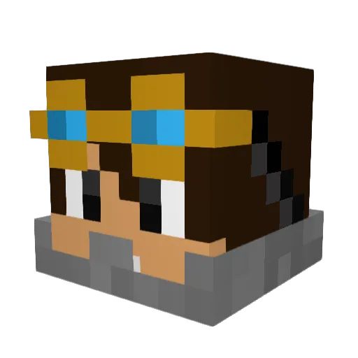 Orgen08 Minecraft avatar head, 3D render