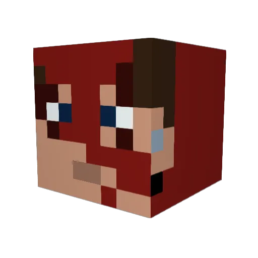 Orgic Minecraft avatar head, 3D render