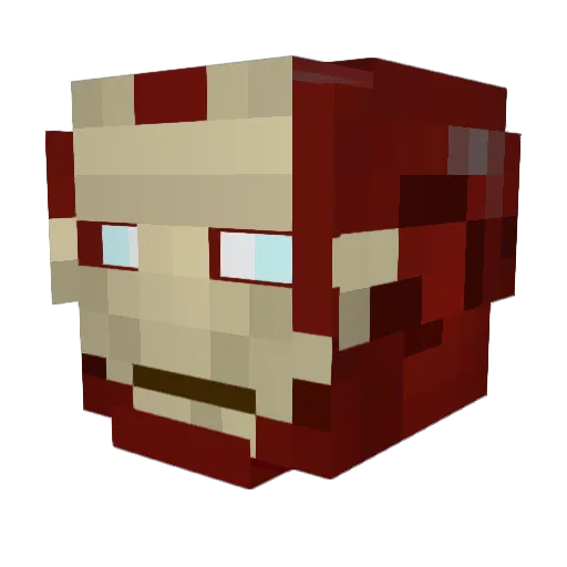 Orginate Minecraft avatar head, 3D render