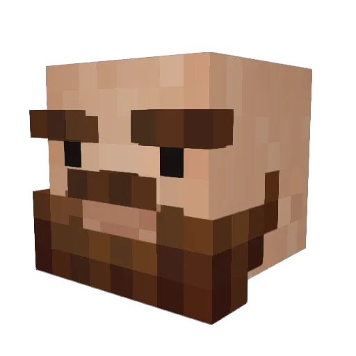 Orgnar Minecraft avatar head, 3D render